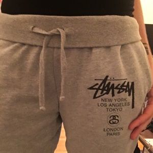 Gray sweatpants
